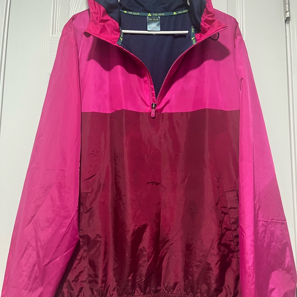 Pink and Burgundy Windbreaker Jacket